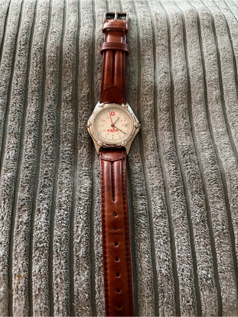 Wenger Men's Watch with Brown Leather Strap and Silver Dial